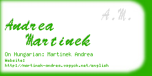 andrea martinek business card